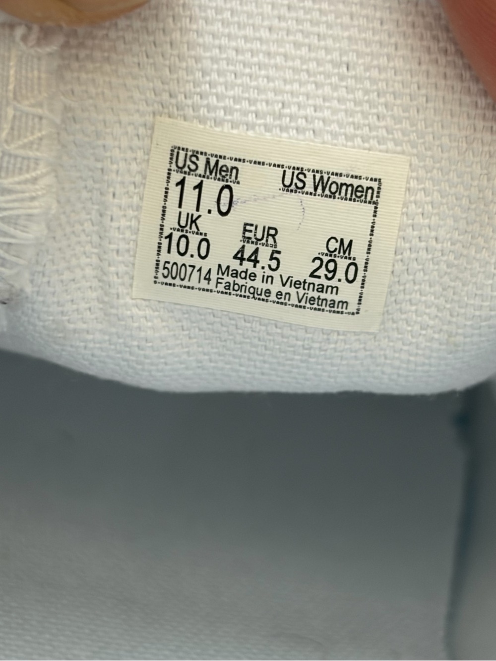 Vans White Canvas Slip-On Loafers - Picture 4 of 5